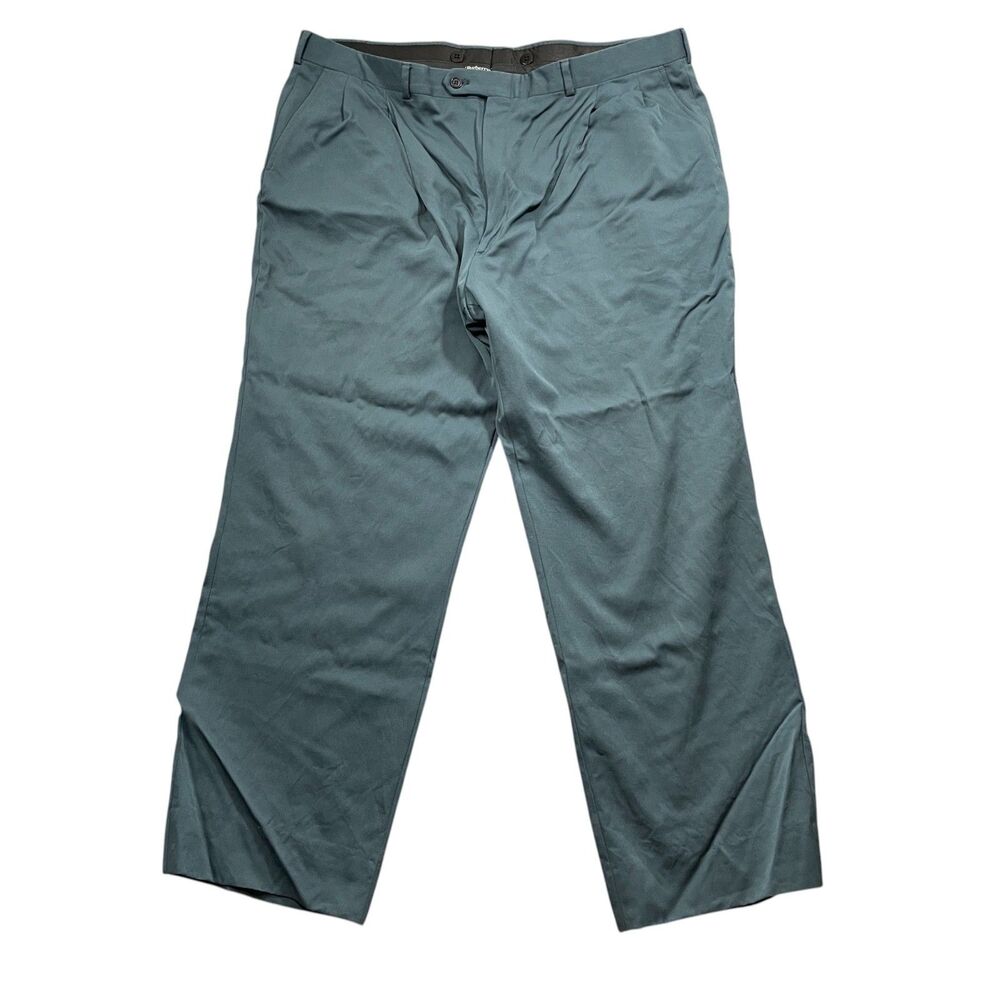 Burberry's Blue 100% wool Pockets Pleated Front Dress Pants (see measurements)